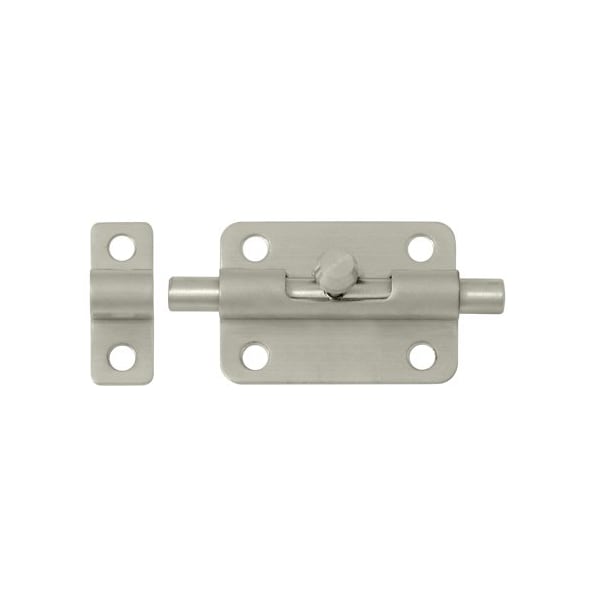 Barrel Door Bolt Brushed Nickel, 10PK